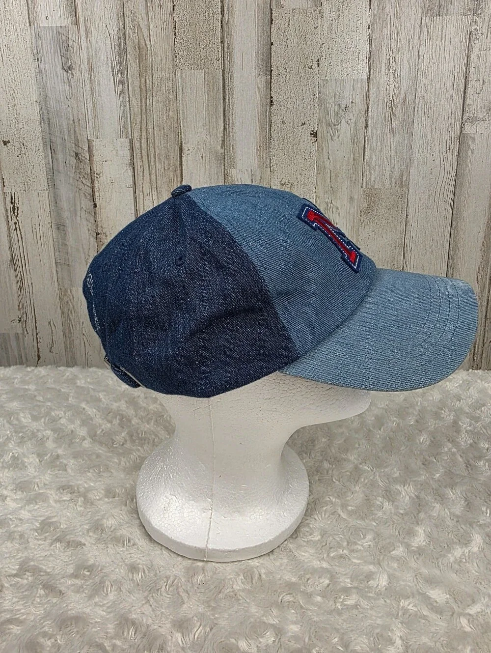 Disney Denim Baseball Cap with Red 'M' Patch